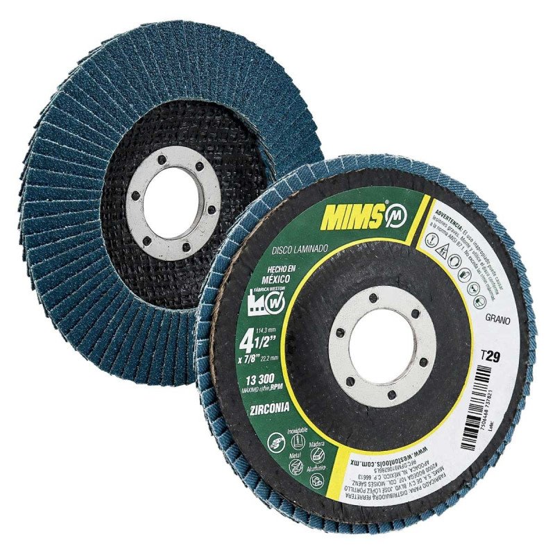 Disco Laminado Zirconia 4-1/2 X 7/8 Weston Z20397