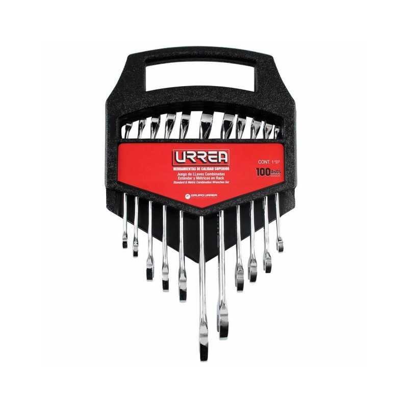 Juego de llaves combinadas pul ido espejo metricas 12 puntas 11 p