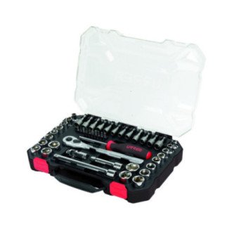 Juego de dados y accesorios cuadro de 3/8" combinado 47 piezas Urrea 5201CD