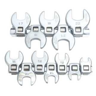 Juego de llaves pata de cuervo cuadro de 3/8" metricas 12 piezas Urrea 4900-12M