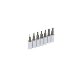 Juego de dados con punta torx cuadro de 1/4" en riel 7 piezas Urrea 4739C