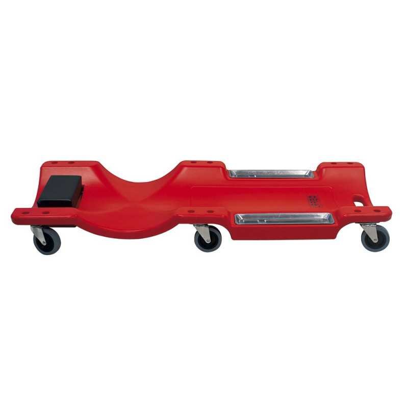 Cama para mecánico plástica 6 ruedas giratorias 40" Urrea 9991