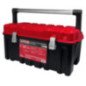 CPU26AR Caja portaherramientas plástica con broches metálicos charola y tapa roja 26" x 10" x 10" Urrea