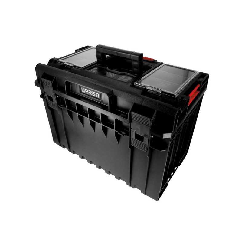 Caja portaherramientas plástica modular con compartimentos 23" x 15" x 16" Urrea CPM16