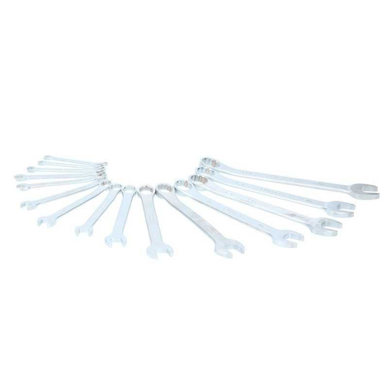 Juego de llaves combinadas satinadas métricas 12 puntas 15 piezas Surtek F10M