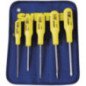 Juego de destornilladores con mango amarillo combinados 5 piezas Surtek D400A
