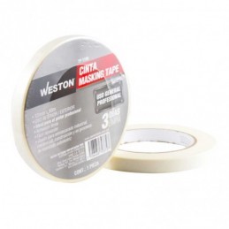 Cinta Masking Tape 12Mm X 50M ($ X Pza Caja C/144) WTP-1100 WESTON
