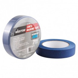 Cinta Masking Tape Azul 7 DaAs 24Mm X 50M ($ X Pza Caja C/72) WTP-1135 WESTON
