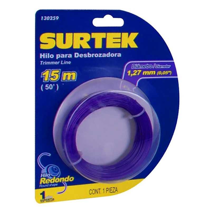 Nailon para desbrozadora en blíster 2 mm x 15 m Surtek 130261