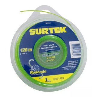 Nailon para desbrozadora doble blíster 2 mm x 120 m Surtek 130263