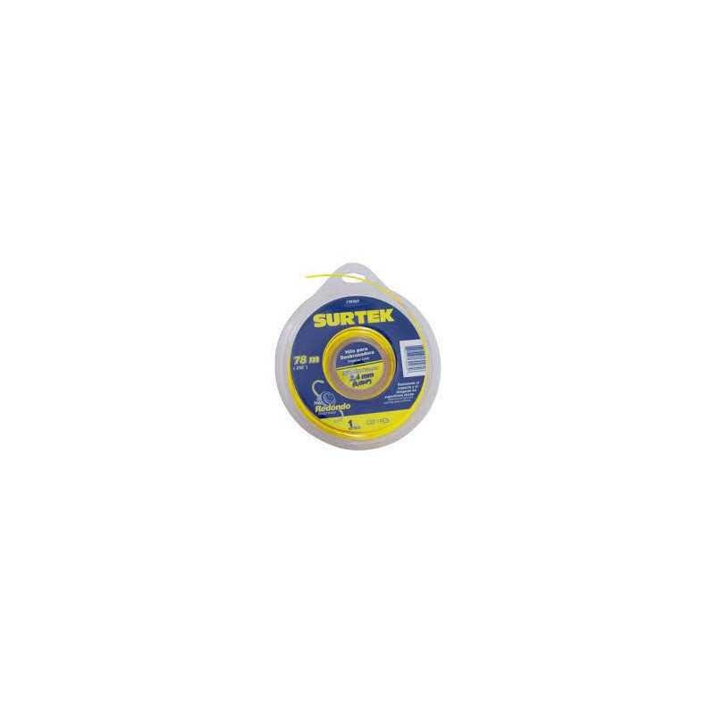 Nailon para desbrozadora doble blíster 2.4 mm x 78 m Surtek 130264