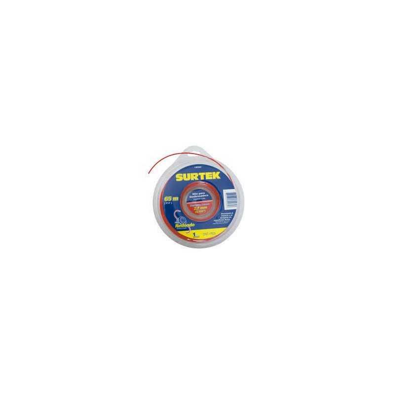 Nailon para desbrozadora doble blíster 2.7 mm x 65 m Surtek 130265