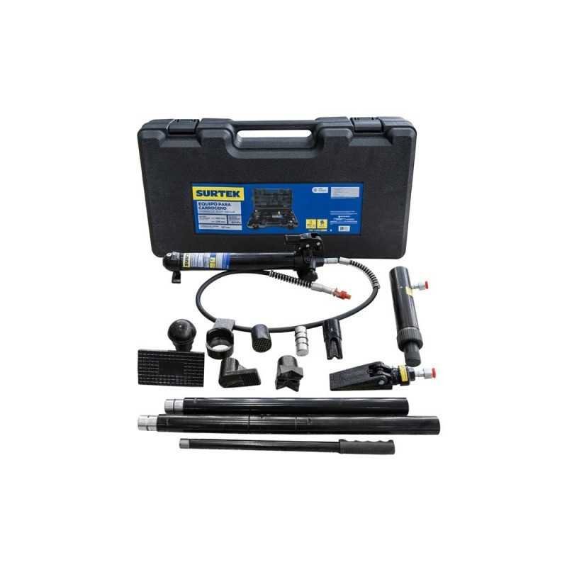 Equipo hidráulico para carrocero 10 toneladas 14 piezas Surtek EQC10