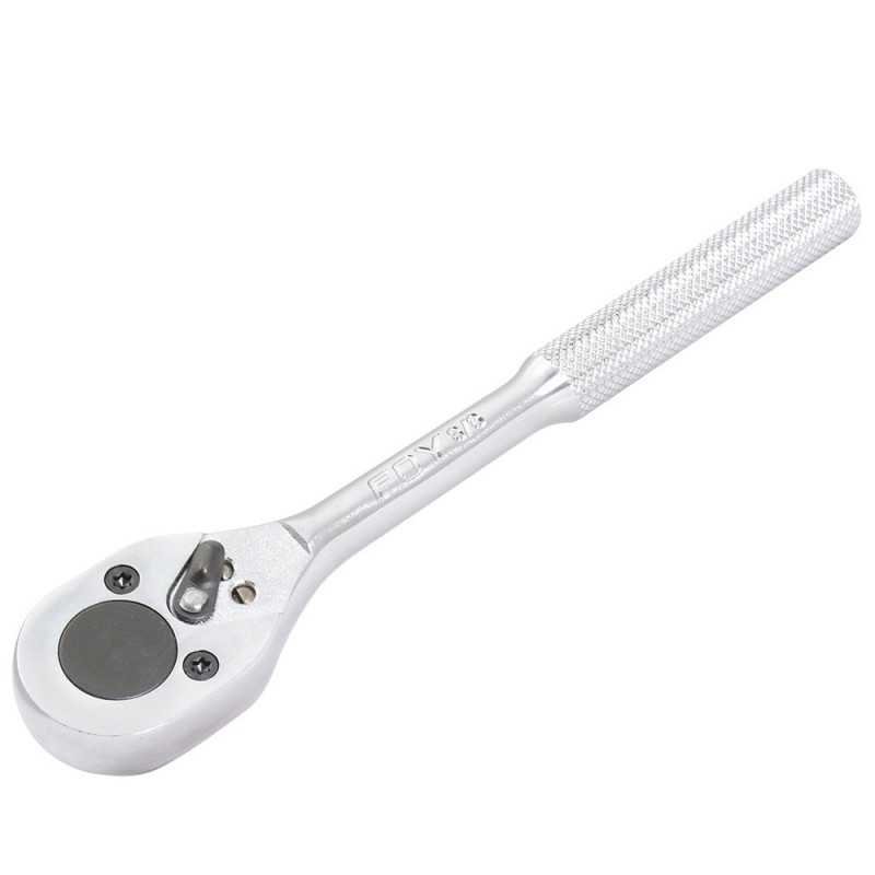 Matraca reversible para dado cuadro de 3/8" cabeza tipo pera mango moleteado Foy 140440