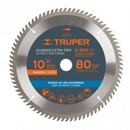 Disco sierra p/madera 10', 40 dientes, centro 1' 18307 TRUP-18307 TRUPER