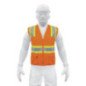 Chaleco De Seguridad Naranja Max Visibilidad Y 6 Bolsas