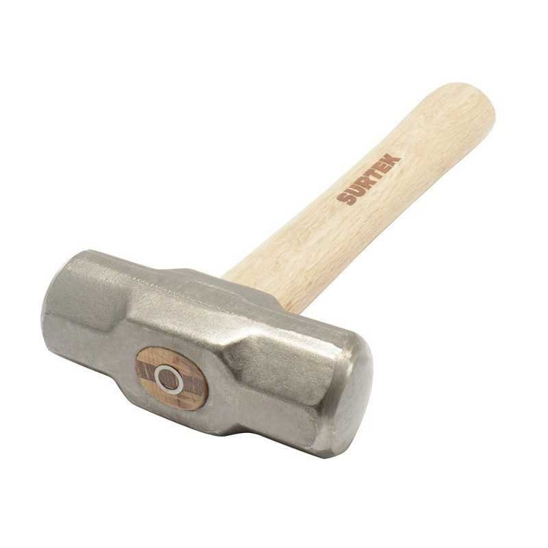 MARR3 Marro octagonal cabeza forjada con mango corto de madera de 12" 3 lb Surtek
