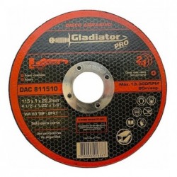 Disco Abrasivo de corte 4 1/2" x 1/125" x 7/8" Gladiator DAC811510 SYN-DAC811510 GLADIATOR