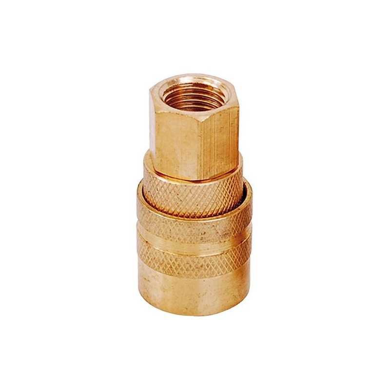Cople de bronce de conexión rápida 1/4" NPT hembra Surtek 108125