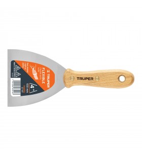 Espatula flexible, mango de madera, 4" Truper 14450 TRUP-14450 TRUPER