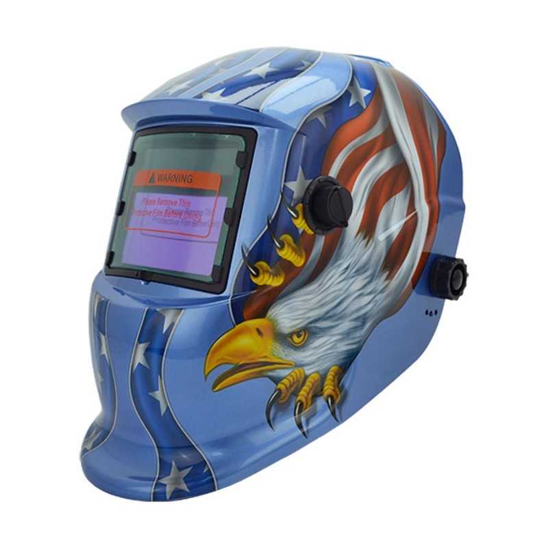 Careta Electrónica Soldar Automática Águila Adir 6710 Color Azul