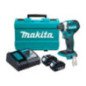 Atornillador de Impacto 1/4" 18 V BL + 2 baterías 3 A + estuche MAKITA DTD154RFE