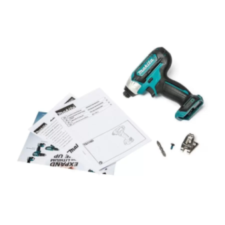 Atornillador de Impacto 1/4" 12 V + 2 Baterias 4 A + estuche MAKITA TD110DWME