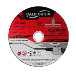 Disco De Corte 7" X 1/16"X 7/8" Acero Inoxidable CALD40 CALIFORNIA ACCESORIOS