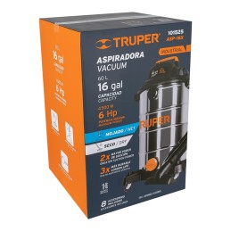 Aspiradora de sólidos y líquidos, 16 gal Truper 101525 TRUP-101525 TRUPER