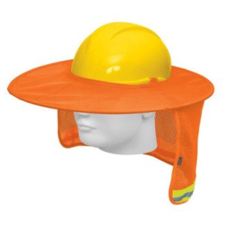 Protector Solar Plegable Para Casco, Naranja Con Reflejante