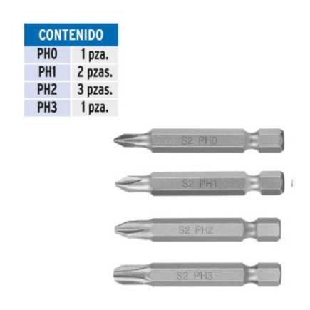 Estuche con 7 puntas de cruz combinadas Expert 100504