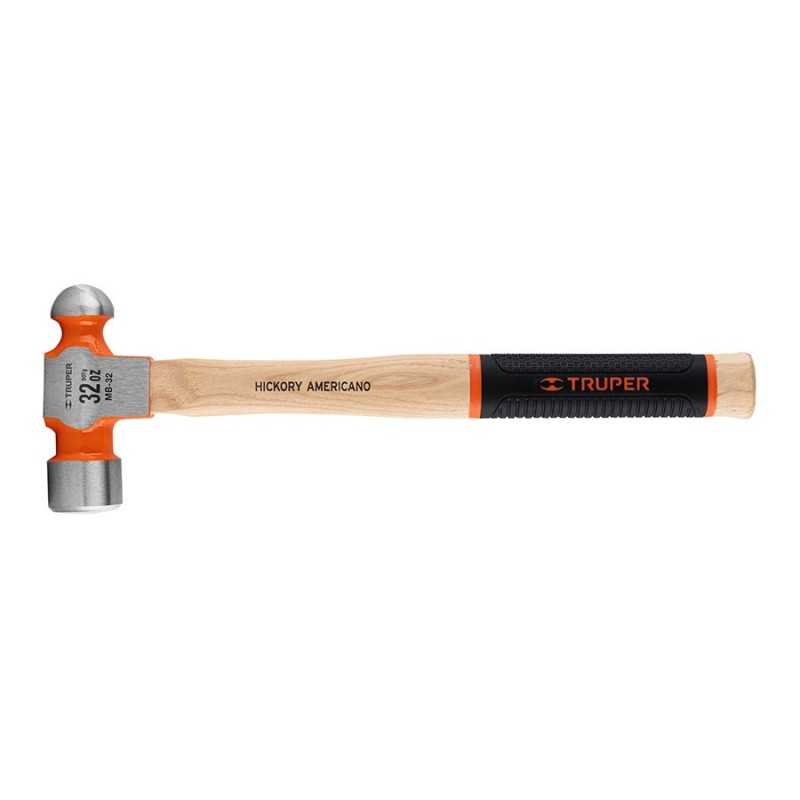 Martillo Pulido De Bola 32 Oz Mango Hickory, Truper Grip TRUP-16904 TRUPER