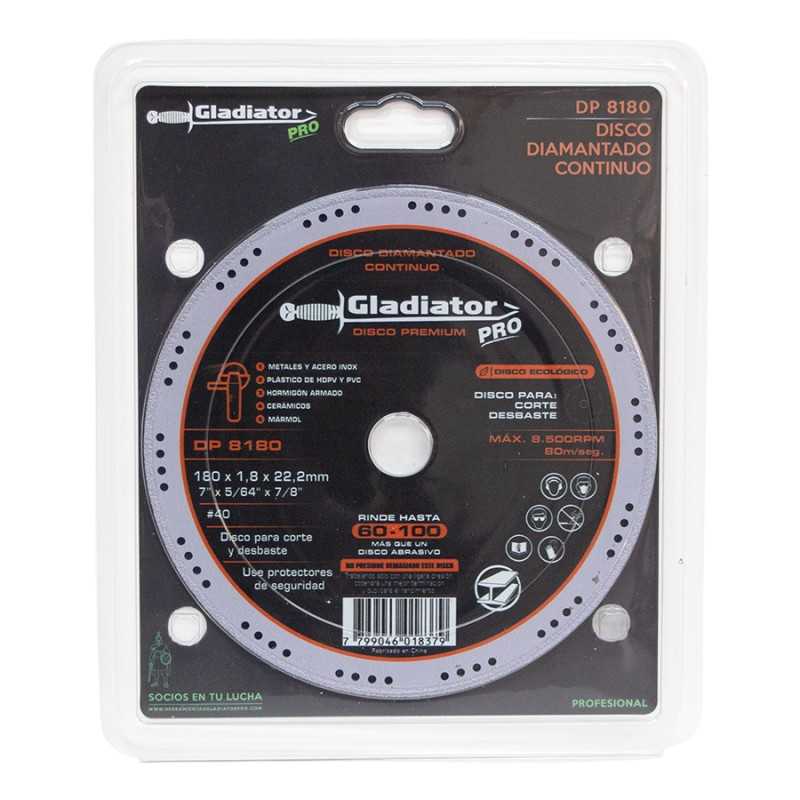 Disco Diamantado Premium Grano 40 4.1/2"x3/64"x7/8" SYN-DP8115-A GLADIATOR