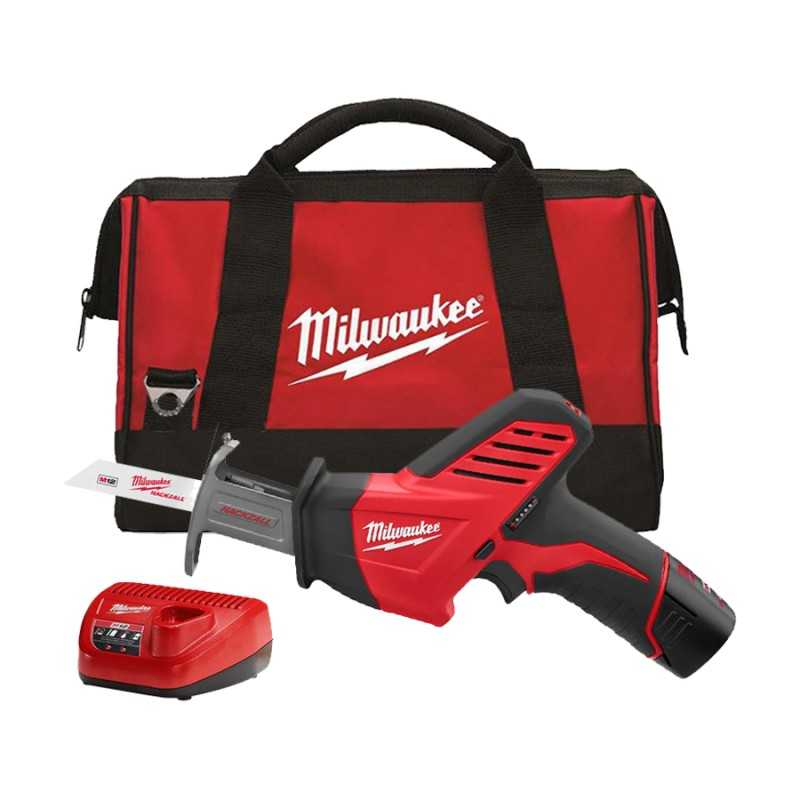 Sierra Sable Hackzall 12 V + batería 1.5 A + bolsa MILWAUKEE 2420-21 MIL2420-21 MILWAUKEE