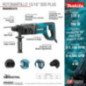 Rotomartillo SDS Plus 15/16" 780 W 2.3 J 0-4,500 gpm Mango en D MAKITA HR2475