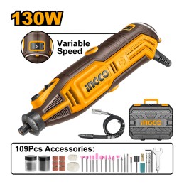 Mototool 1/8" - 3/32" 130 W + accesorios + estuche INGCO UMG13328 IG-UMG13328 INGCO