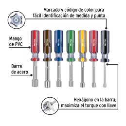 Desarmadores 7 Piezas Mango De Pvc, Pretul 21420 PRETUL-21420 PRETUL