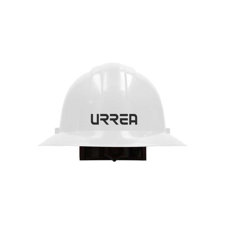 USH04W Casco de seguridad con ajuste de matraca color blanco ala completa Urrea USH04W URREA