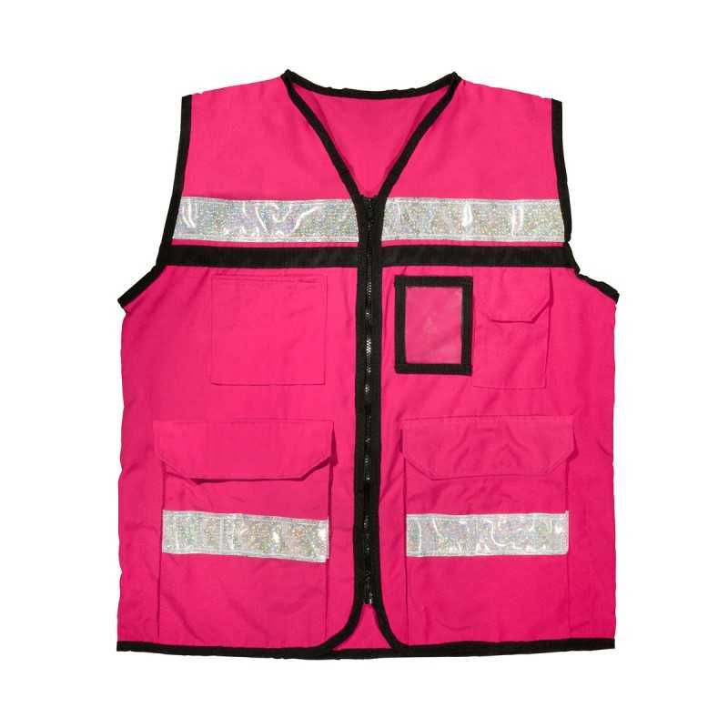 USCH81 Chaleco de seguridad tipo supervisor cerrado con reflejante rosa CH Urrea USCH81 URREA