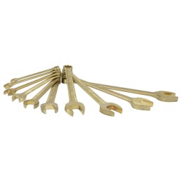 UH1200G Juego de llaves combinadas de bronce-aluminio antichispa en pulgadas 12 puntas 10 piezas Urrea UH1200G URREA