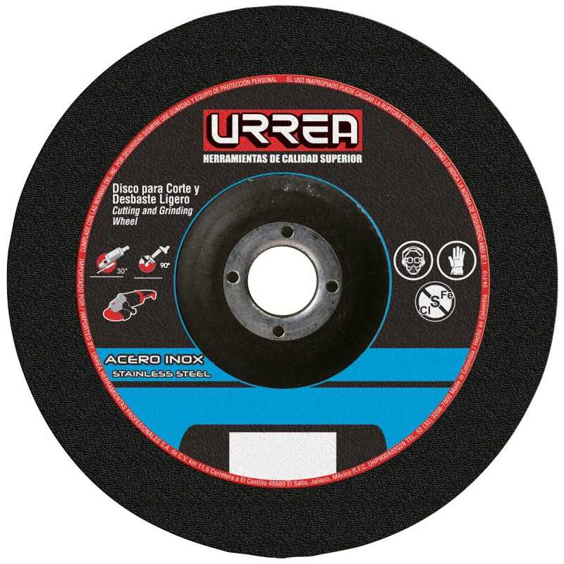 U372 Disco abrasivo para acero inoxidable 4-1/2" x 1/4" Urrea U372 URREA