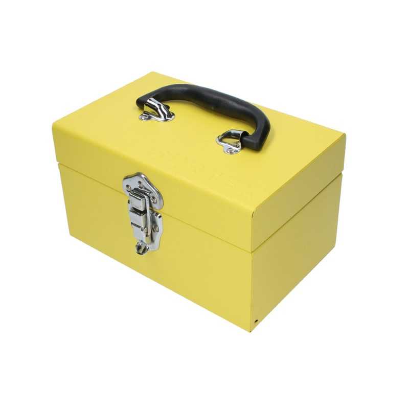 TB09 Caja portaherramientas metálica color amarillo 9" x 5" x 6" Surtek TB09 SURTEK