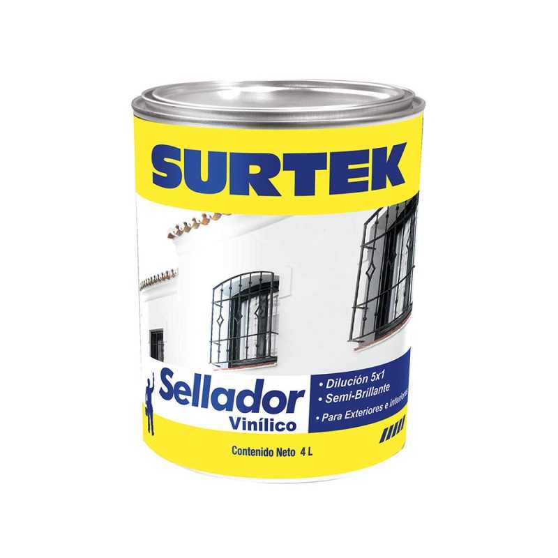 SV100 Sellador vinílico 4 Lt color blanco Surtek SV100 SURTEK