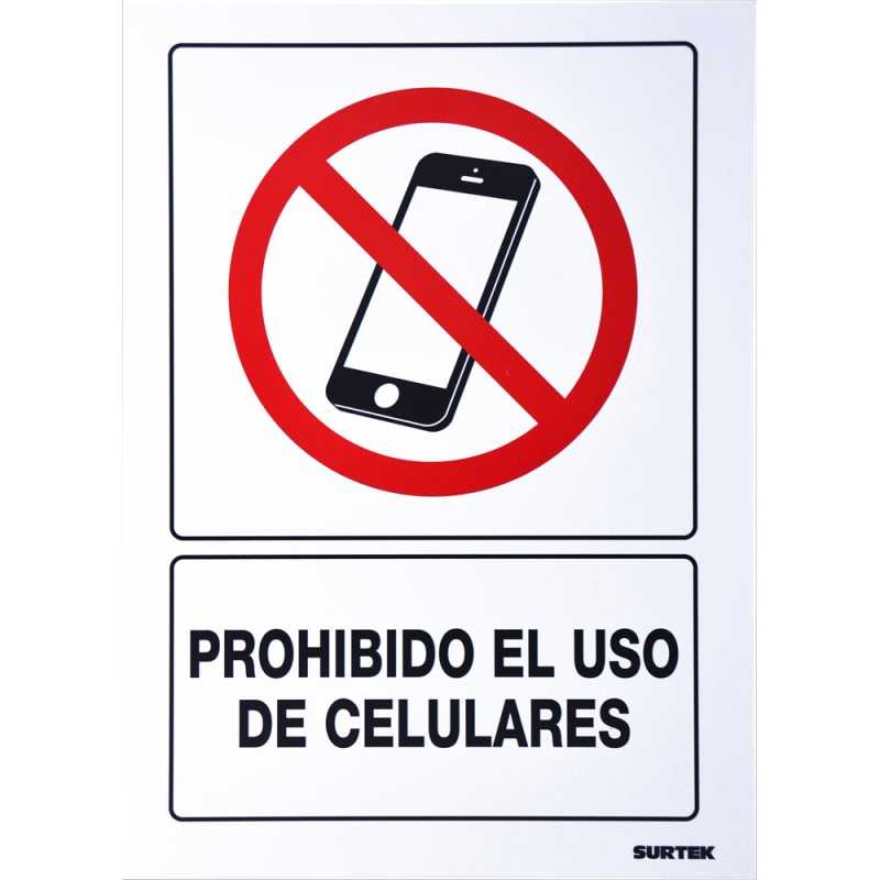 SES51 Señal "Prohibido el uso de celulares" Surtek SES51 SURTEK