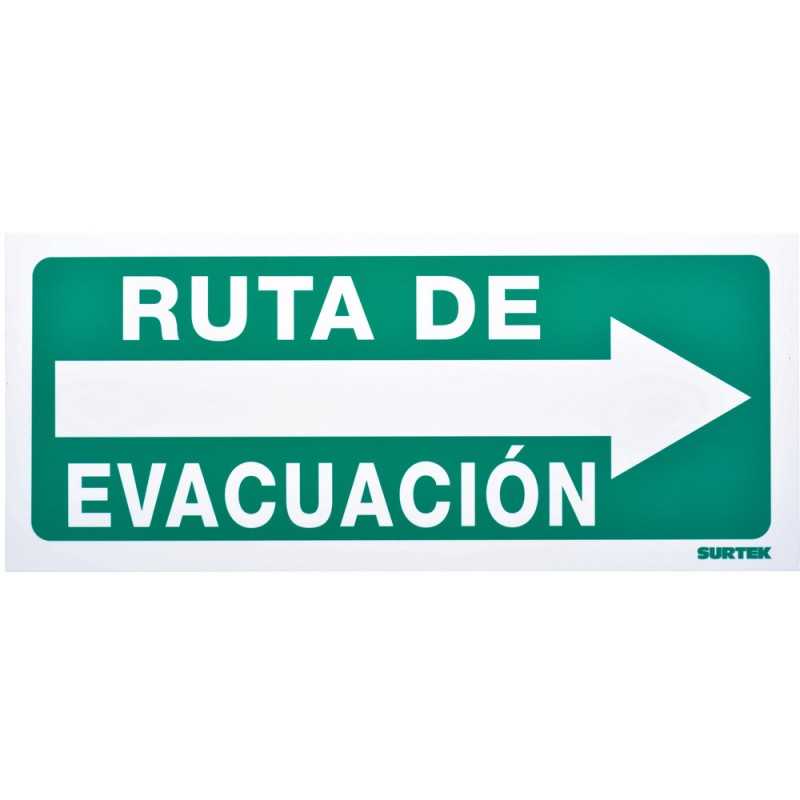 SES4 Señal "Ruta de evacuación" derecha Surtek SES4 SURTEK