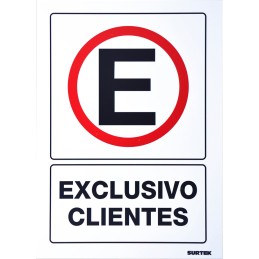 SES37 Señal "Exclusivo clientes" Surtek SES37 SURTEK