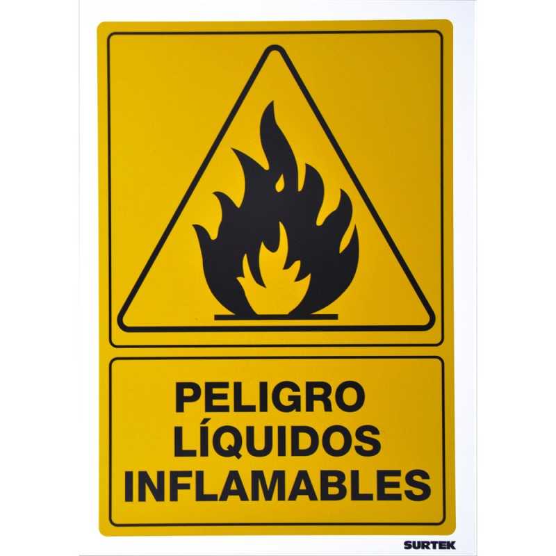 SES32 Señal "Peligro líquidos inflamables" Surtek SES32 SURTEK