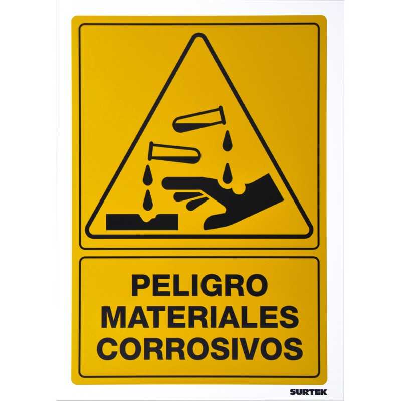 SES29 Señal "Peligro materiales corrosivos" Surtek SES29 SURTEK