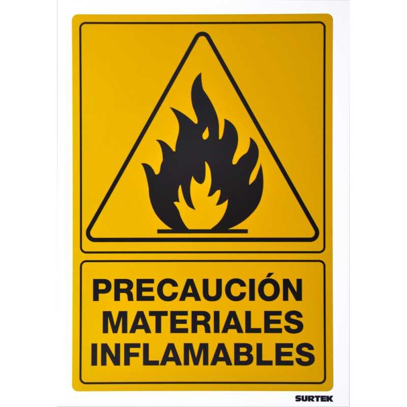 SES28 Señal "Precaución materiales inflamables" Surtek SES28 SURTEK