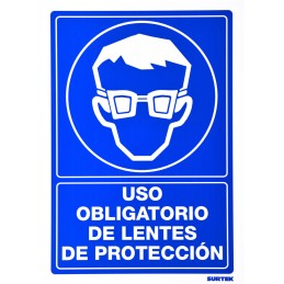 SES20 Señal "Uso obligatorio de lentes de protección" Surtek SES20 SURTEK